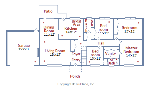 520 Beaumont RD, Sliver Spring, MD. Floor Plan main level